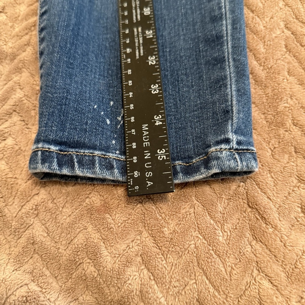Judy Blue Womens 1/25 Jeans Blue Straight Stretch Distressed Streetwear Gothic - Picture 6 of 11
